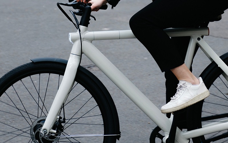close up of someone riding their bicycle